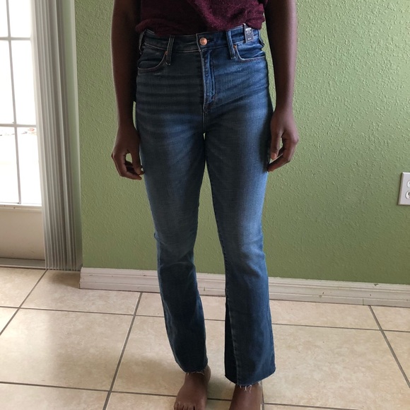 abercrombie ankle flare jeans